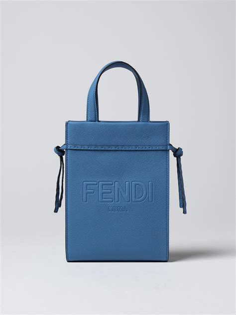 fendi mini bag blue|Fendi mini shopper bag.